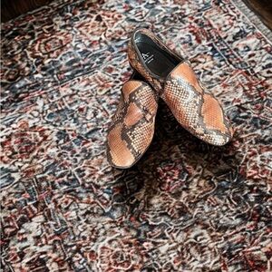 Aquatalia Python Pattern Loafers - Tan and Black